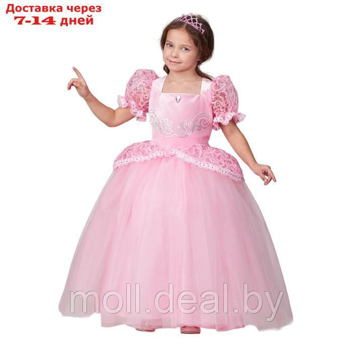 Карнавальный костюм "Принцесса Золушка" розовая, платье, диадема, р.122-64 - фото 1 - id-p220738992