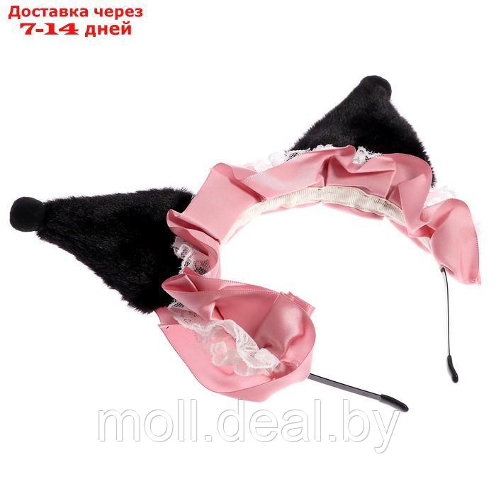 Карнавальный ободок "Ушки" с розовой повязкой - фото 2 - id-p220738026