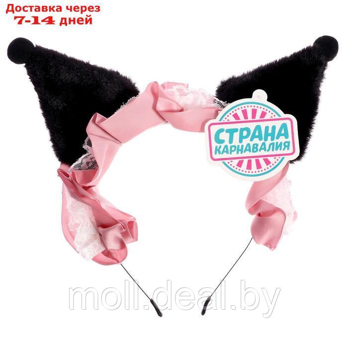 Карнавальный ободок "Ушки" с розовой повязкой - фото 3 - id-p220738026