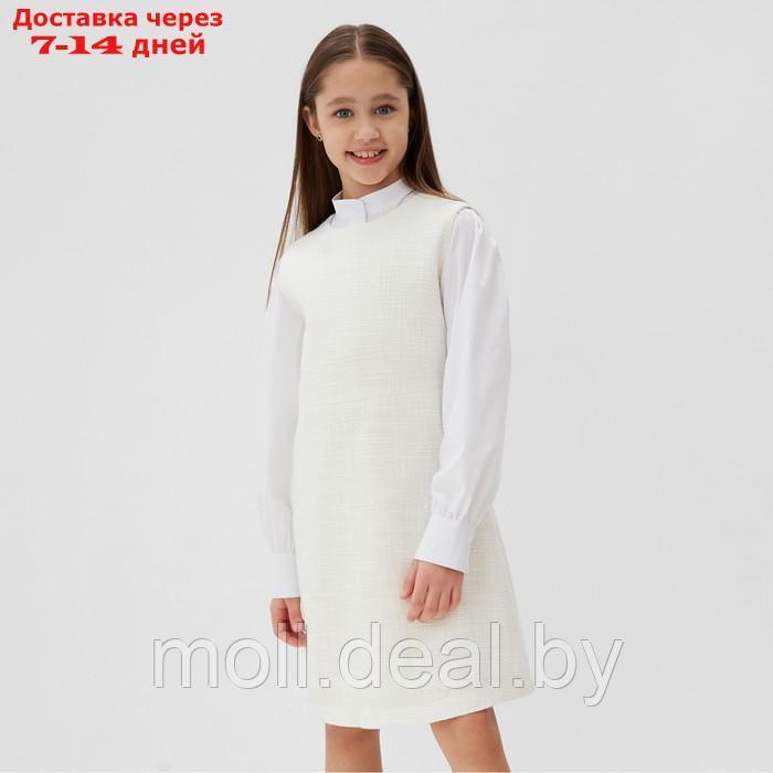 Платье для девочки MINAKU: PartyDress, цвет белый, рост 158 см - фото 1 - id-p220743031