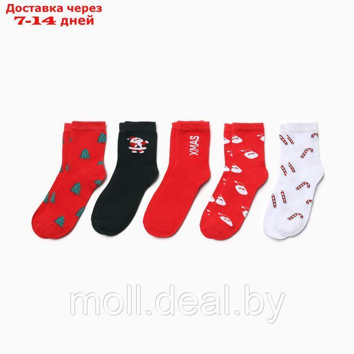 Набор женских носков KAFTAN "Merry XMAS" р. 36-39 (23-25 см), 5 пар - фото 2 - id-p220740074