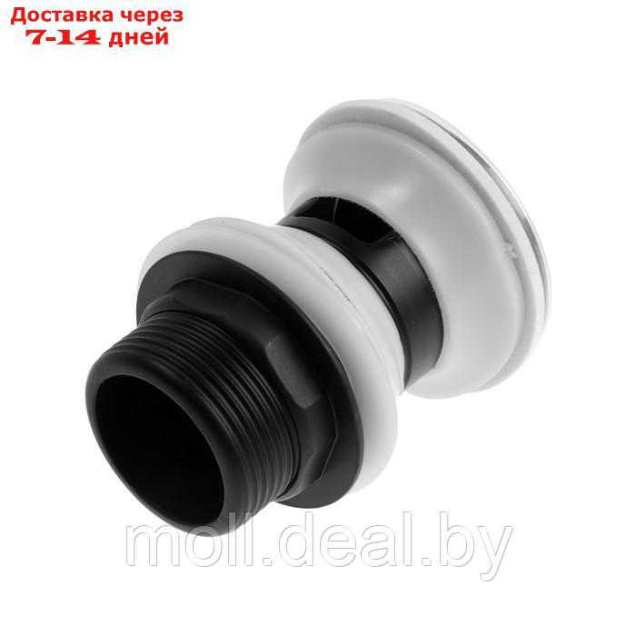 Донный клапан ZEIN, маленькая кнопка, с переливом, нержавеющая сталь, черный - фото 4 - id-p220739112