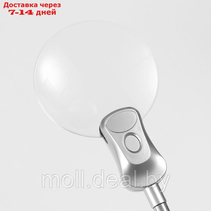 Лампа-лупа х2,25 х6 для творчества LEDx2 от 3 LR1130 линзы d=2 см и 9 см 9х35,5 см - фото 3 - id-p220737181