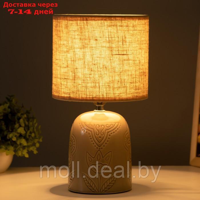 Настольная лампа "Монако" Е14 40Вт бежевый 16х16х29 см - фото 2 - id-p220741092