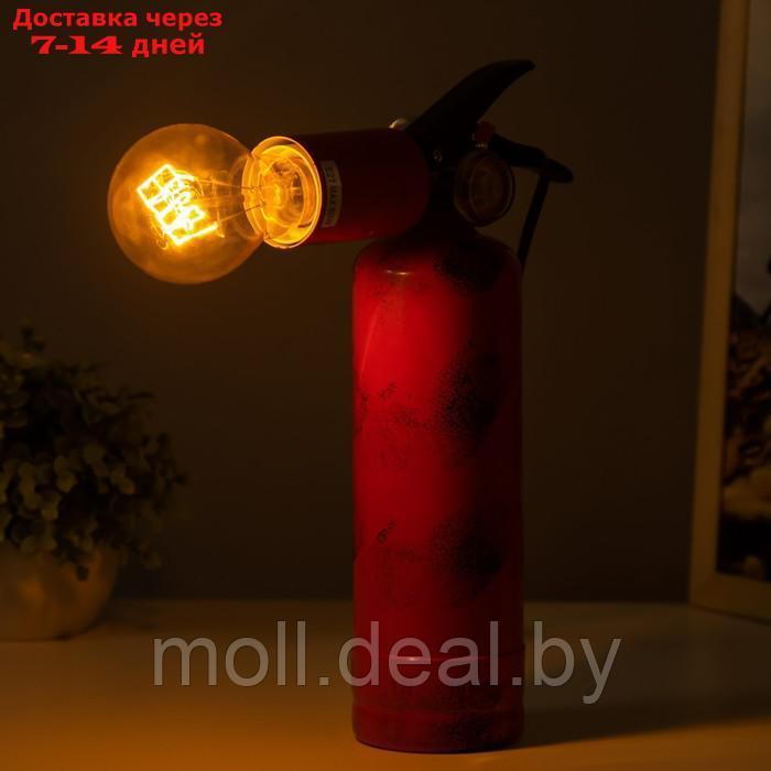 Настольная лампа "Огнетушитель" Е27 40Вт красный 25х20х10см - фото 4 - id-p220741107