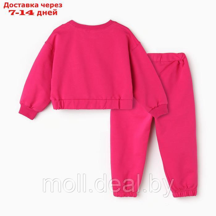Комплект для девочки (толстовка, трико), цвет малиновый, рост 104 см - фото 8 - id-p220742186
