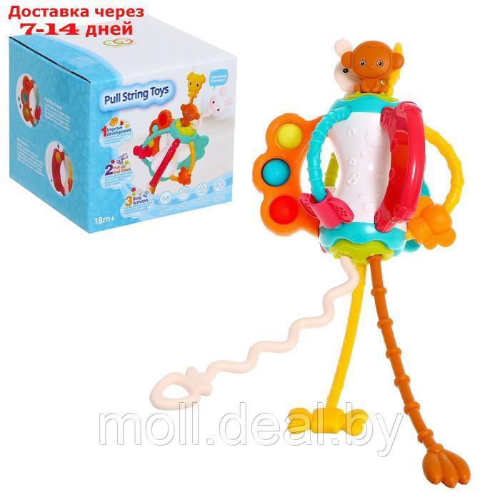 Развивающая игрушка "Весёлые зверята", с тактильными резиночками - фото 1 - id-p220738194