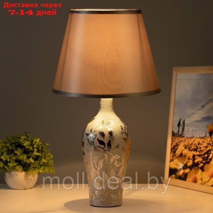 Настольная лампа "Цветана" Е14 40Вт серебро 25х25х46см - фото 2 - id-p220741121