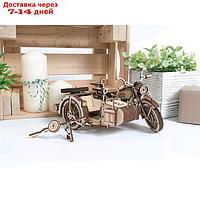 Деревянный конструктор "Мотоцикл с коляской "Уран"