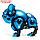 Робот-собака "Макс", световые, звуковые эффекты, металлический, цвет синий, фото 3