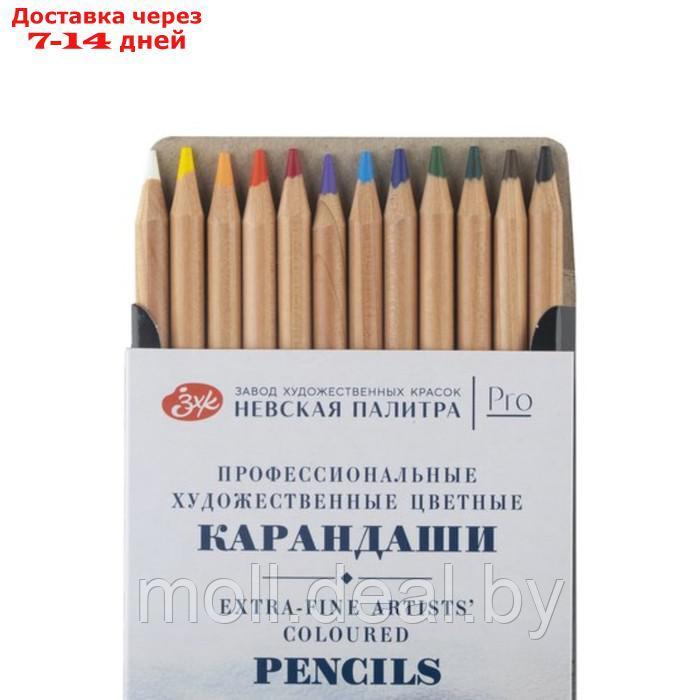 Карандаши цветные набор 12 цветов, ЗХК "Мастер-Класс", профессиональные - фото 6 - id-p220739233