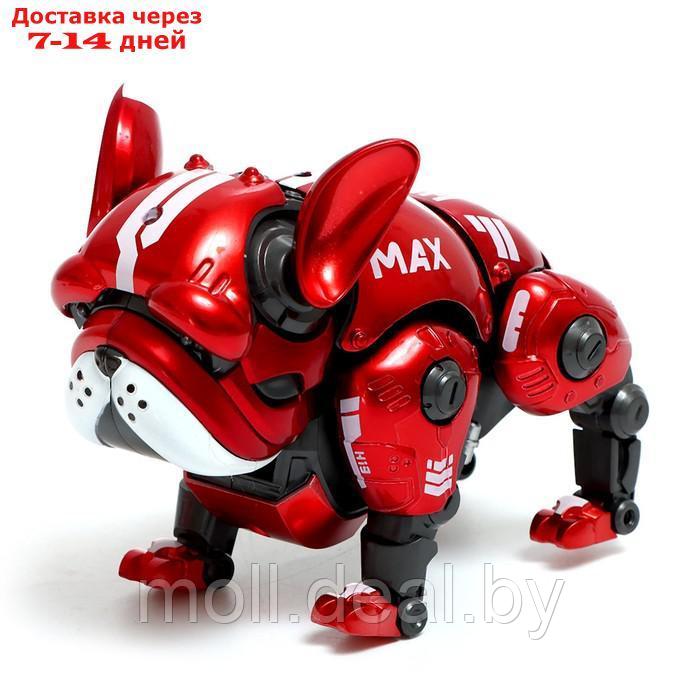 Робот-собака "Макс", световые, звуковые эффекты, металлический, цвет красный - фото 2 - id-p220743158