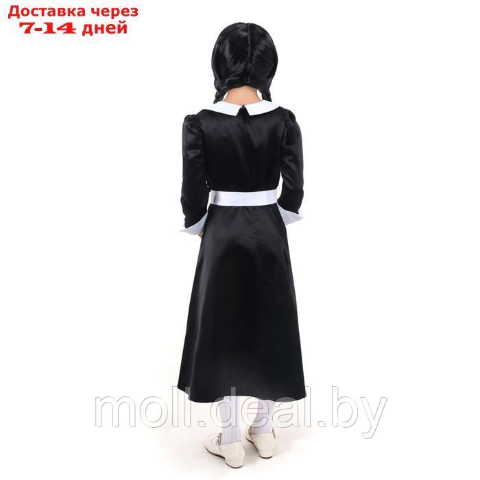 Карнавальное черное платье с белым воротником,атлас,п/э,р-р34,р134 - фото 2 - id-p220741189