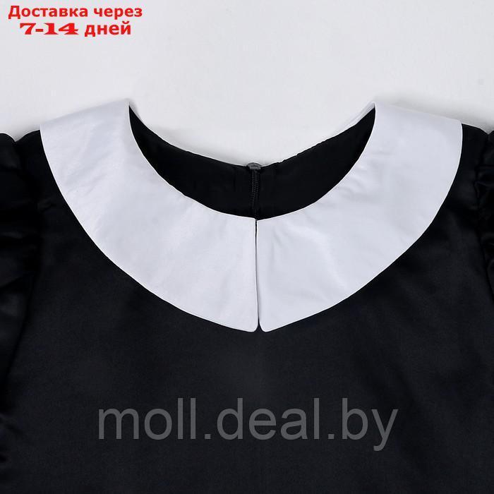 Карнавальное черное платье с белым воротником,атлас,п/э,р-р34,р134 - фото 3 - id-p220741189
