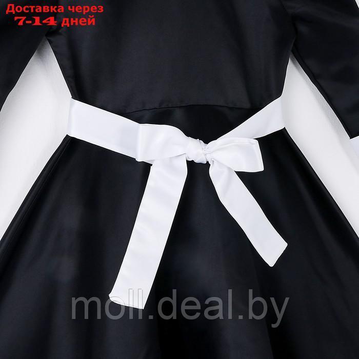 Карнавальное черное платье с белым воротником,атлас,п/э,р-р34,р134 - фото 4 - id-p220741189
