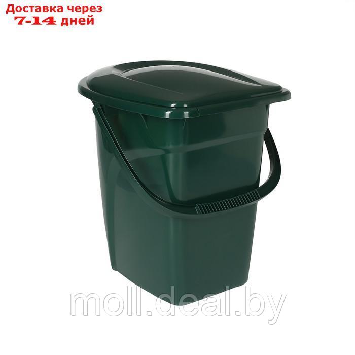 Ведро-туалет, h = 40 см, 24 л, съёмный стульчак, зелёное - фото 4 - id-p220741228