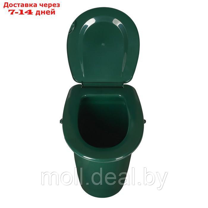 Ведро-туалет, h = 40 см, 24 л, съёмный стульчак, зелёное - фото 5 - id-p220741228