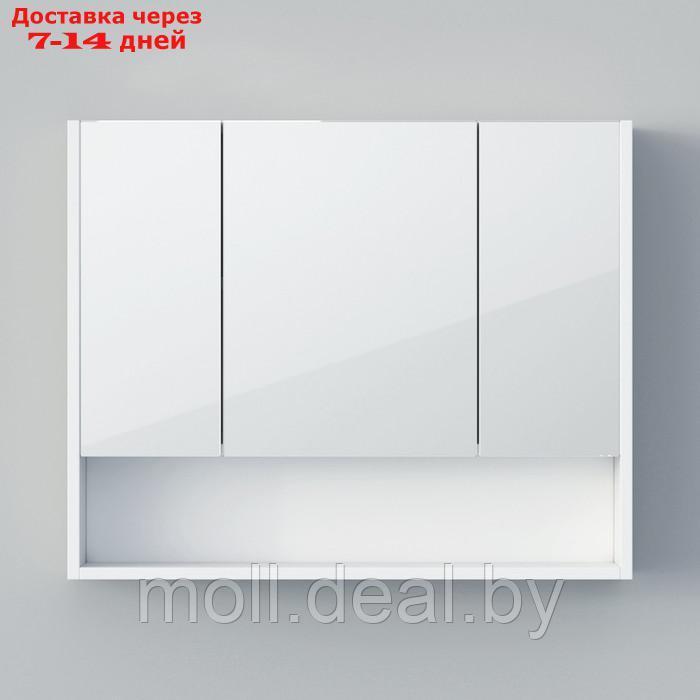 Шкаф-зеркало Spectrum 80, 80 х 75 х 15 см, с доводчиком, фасад МДФ - фото 4 - id-p220737354
