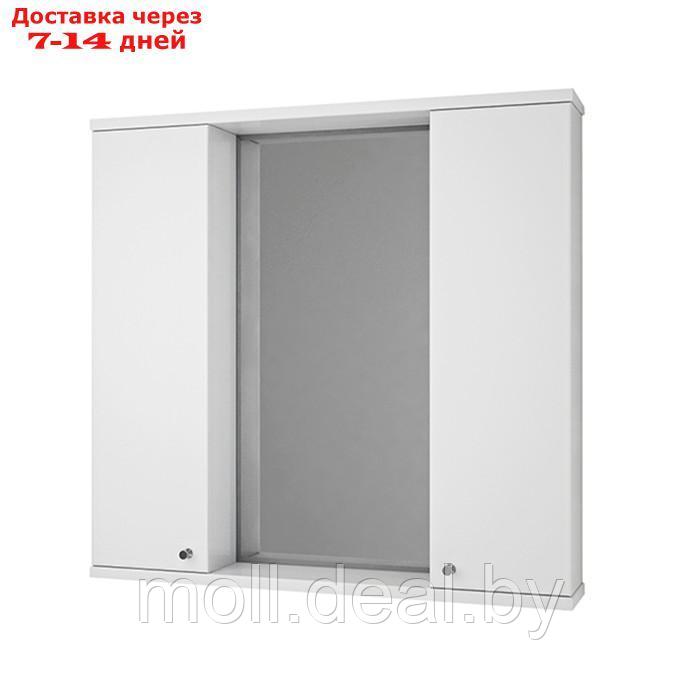 Шкаф-зеркало Spectrum 75, 75 х 75 х 15 см, с доводчиком, фасад МДФ