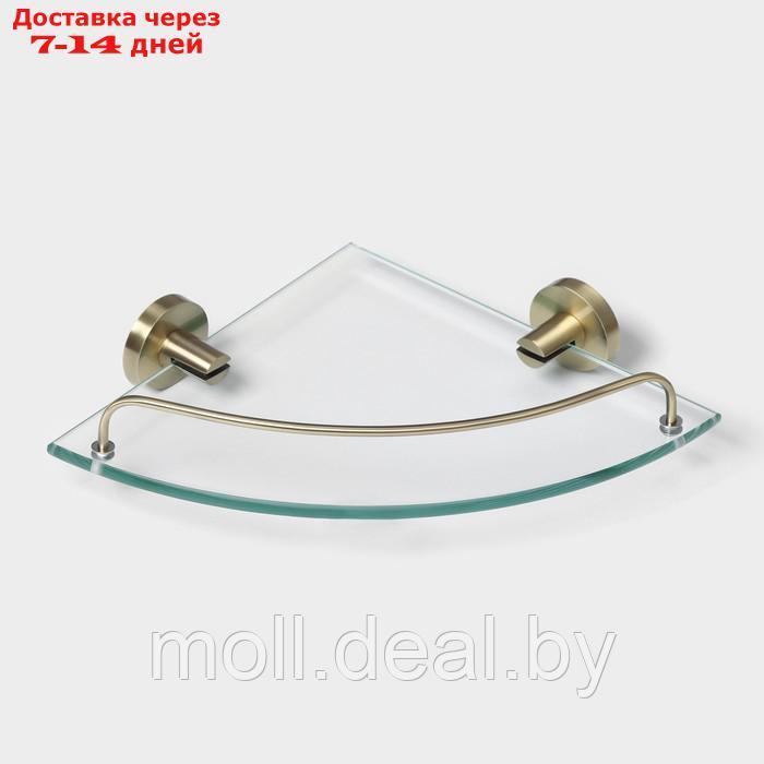 Полка для ванной угловая, стеклянная Штольц Stölz bacic, серия Bronze - фото 2 - id-p220737362