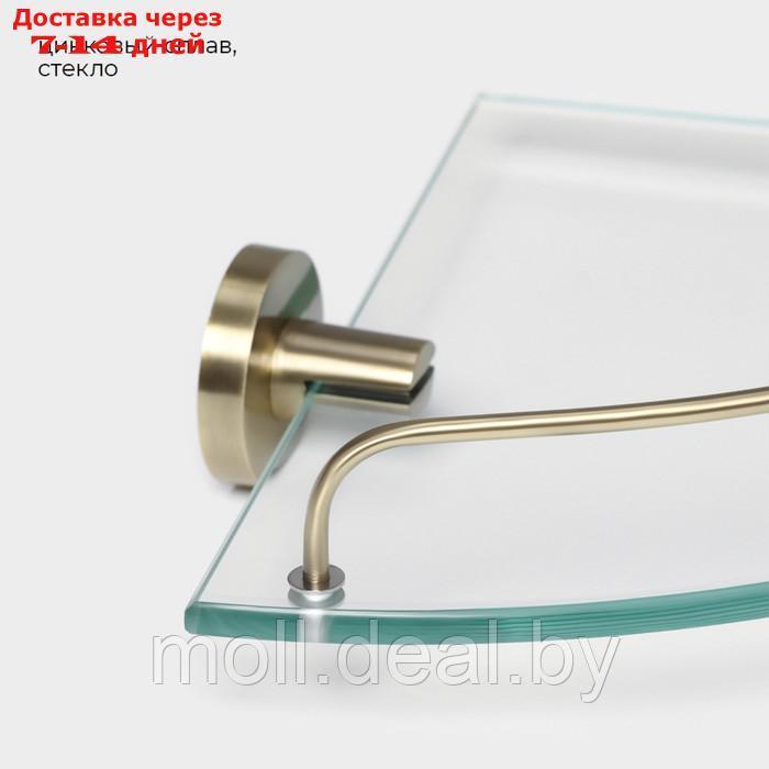 Полка для ванной угловая, стеклянная Штольц Stölz bacic, серия Bronze - фото 3 - id-p220737362