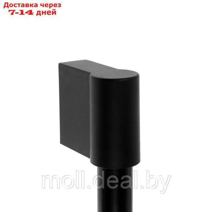 Душевая стойка ZEIN F02, с мыльницей и держателем, черная - фото 4 - id-p220743247