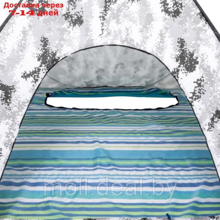 Палатка зимняя автомат утепленная, дно на молнии, 2 х 2 м, КМФ. - фото 7 - id-p220741295
