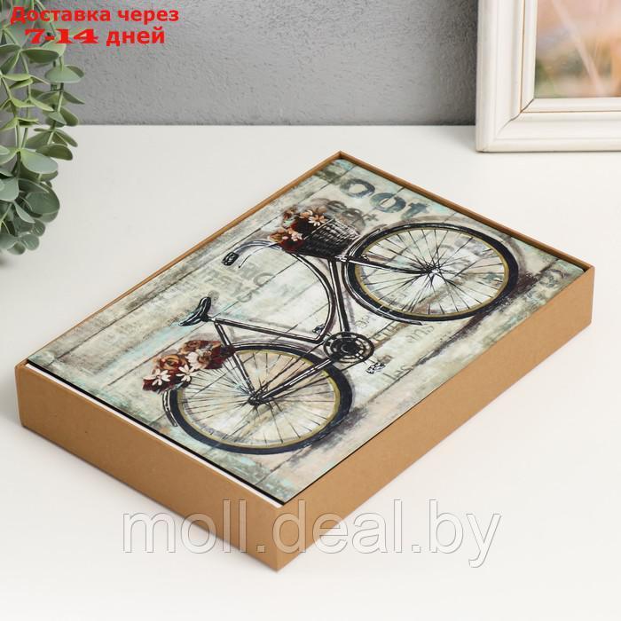 Фотоальбом на 100 фото 10х15 см "Велосипед с цветами в корзине" дерево, блеск 4х17,4х25 см - фото 5 - id-p220738370
