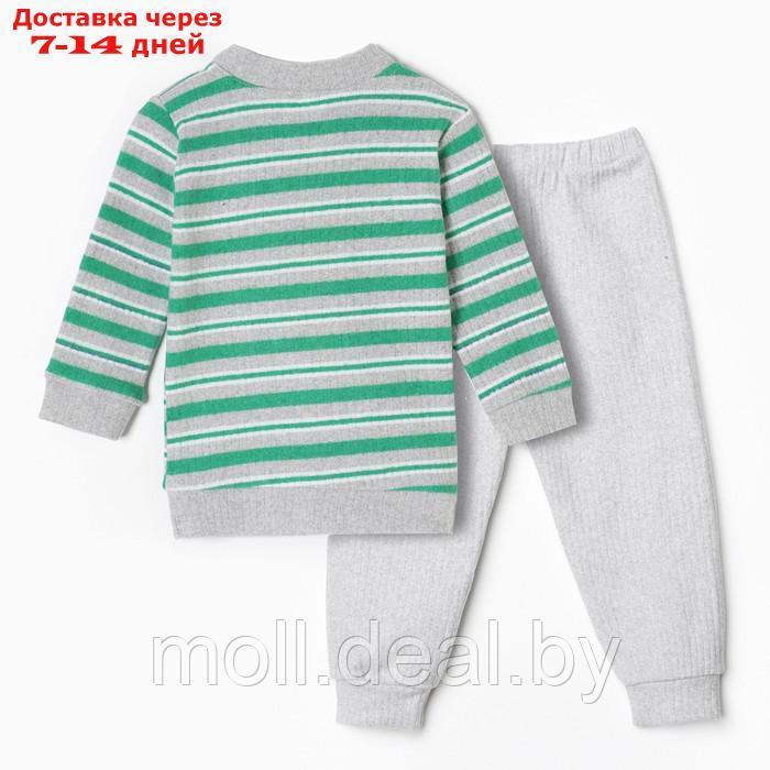 Комплект (лонгслив/брюки) детский, цвет зелёный, рост 92 см - фото 4 - id-p220739394