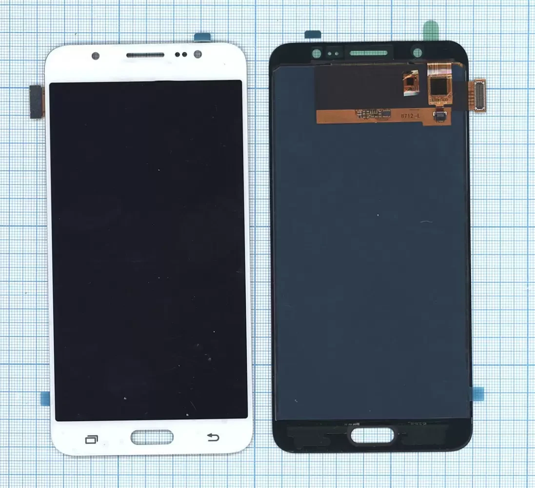 Дисплей (экран в сборе) для телефона Samsung Galaxy J7 (2016) SM-J710F (TFT) белый - фото 1 - id-p220758178