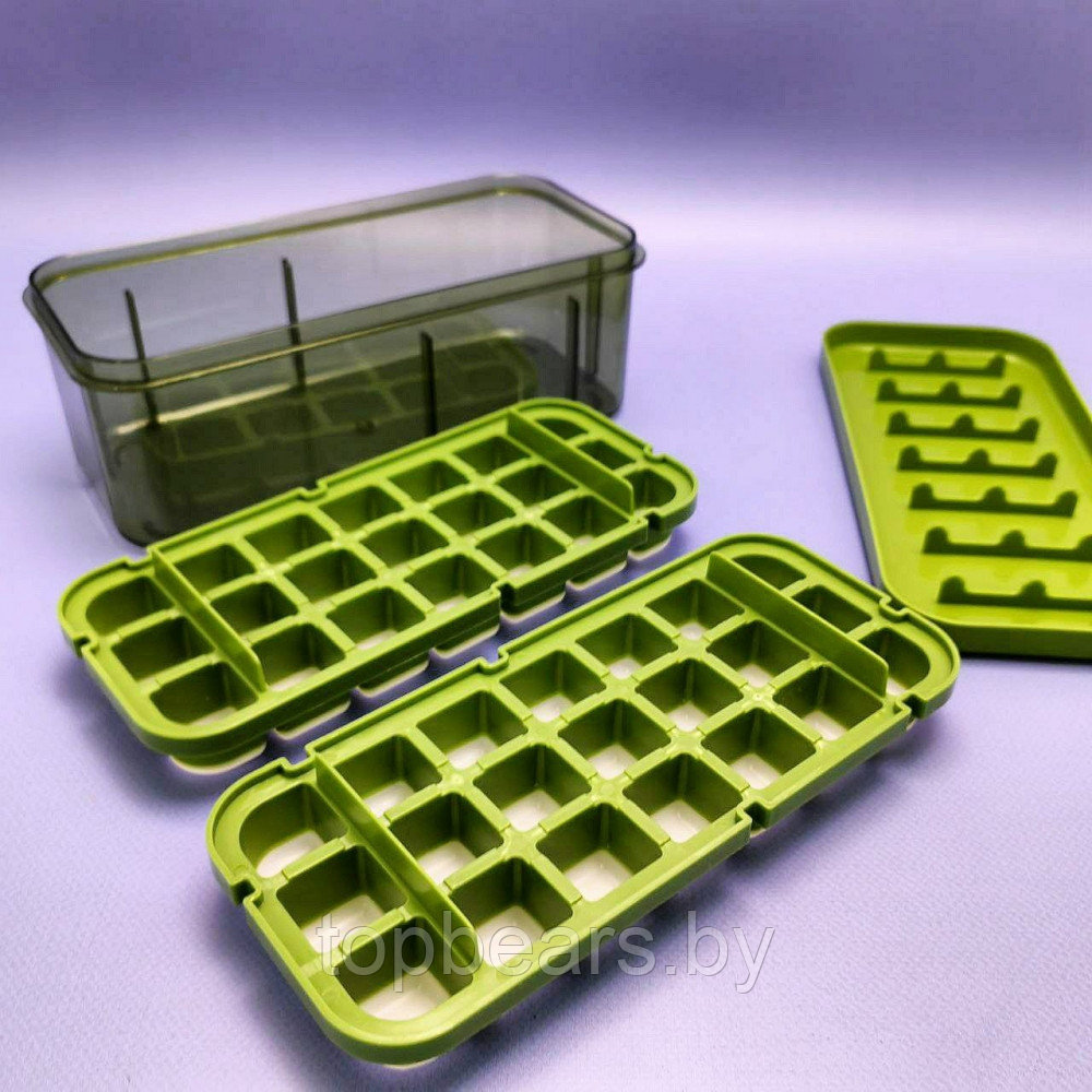 Набор для приготовления и хранения льда / Контейнер для льда с крышкой и с двумя формами для 42 кубиков льда - фото 6 - id-p220758443