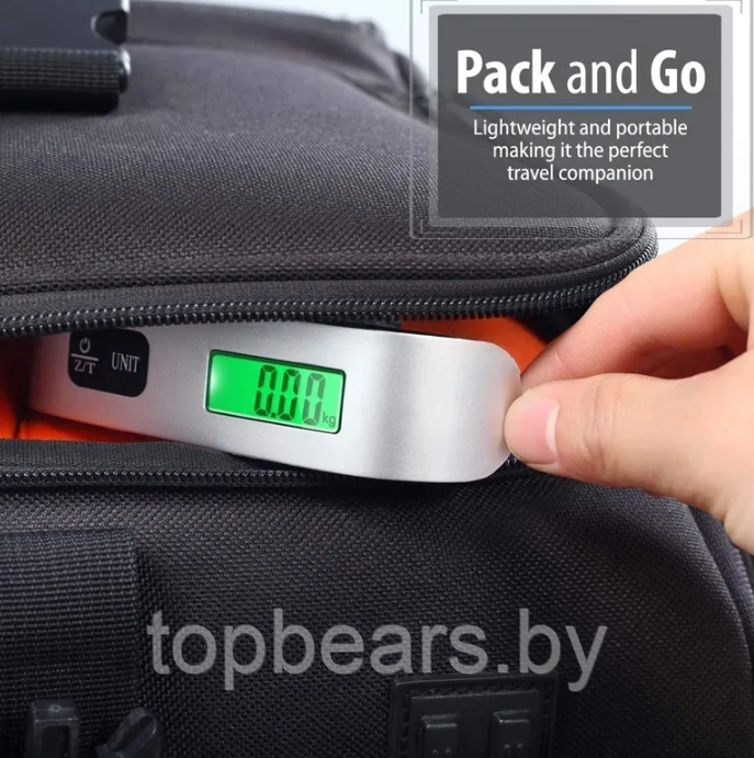 Портативные электронные весы (Безмен) Electronic Luggage Scale до 50 кг LED-дисплей / Багажные карманные весы - фото 2 - id-p220758446