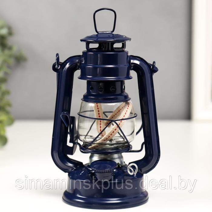 Керосиновая лампа декоративная синий 9,7х12,5х19 см - фото 2 - id-p220760726