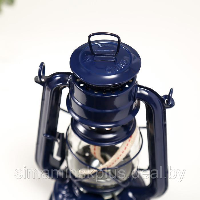 Керосиновая лампа декоративная синий 9,7х12,5х19 см - фото 3 - id-p220760726