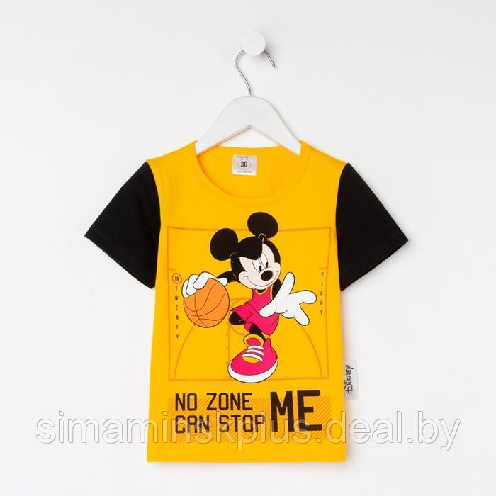 Футболка детская Mickey Микки Мауc, рост 98-104, жёлтый - фото 1 - id-p220760780