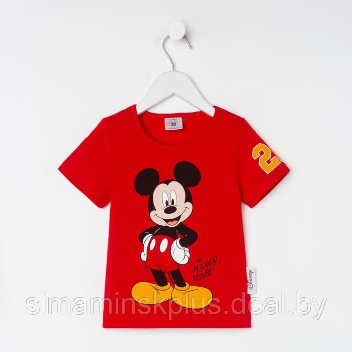 Футболка детская Mickey Микки Маус, рост 122-128, красный - фото 1 - id-p220760808