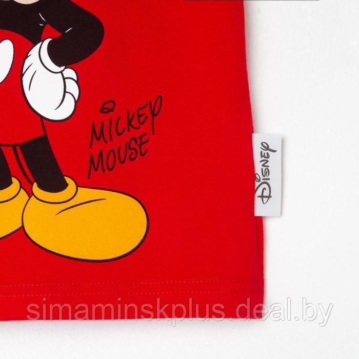 Футболка детская Mickey Микки Маус, рост 122-128, красный - фото 4 - id-p220760808