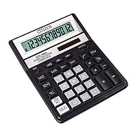 Калькулятор настольный Citizen "SDC-888XBK WB", 12-разрядный, черный металлик