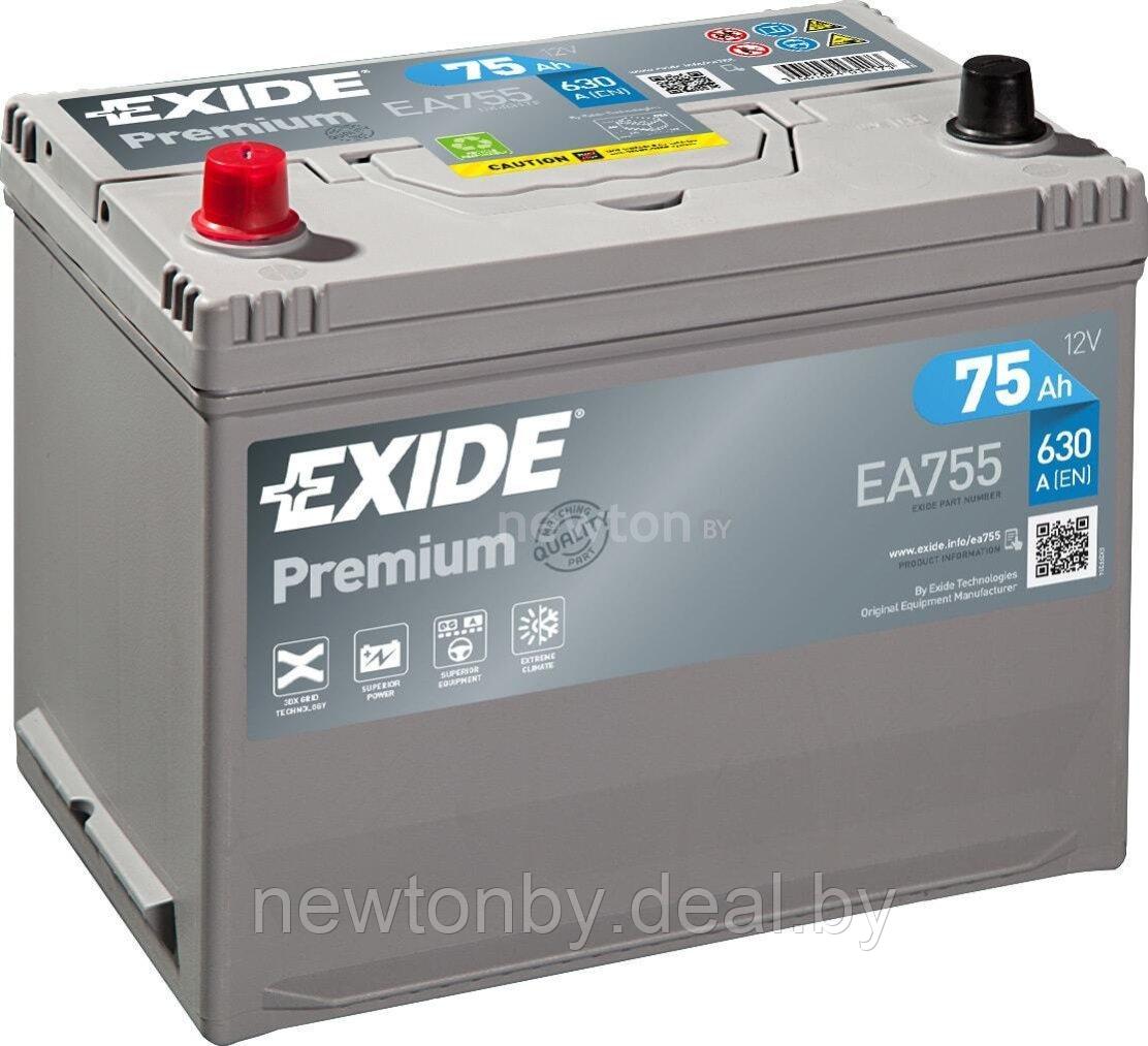 Автомобильный аккумулятор Exide Premium EA755 (75 А/ч) - фото 1 - id-p220762095