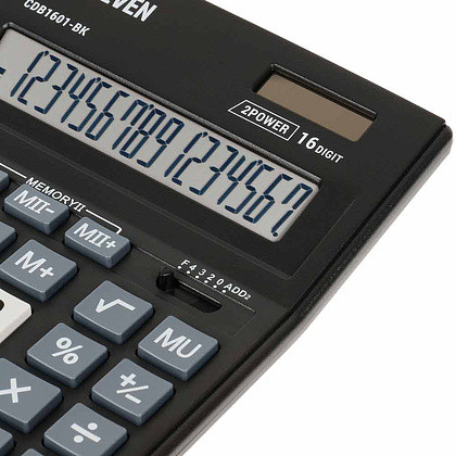 Калькулятор настольный Eleven "CDB1601-BK", 16-разрядный, черный - фото 4 - id-p96371764