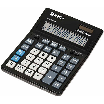 Калькулятор настольный Eleven "CDB1601-BK", 16-разрядный, черный - фото 1 - id-p96371764