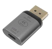 Адаптер - переходник DisplayPort - USB3.1 Type-С 4K, mini, серый