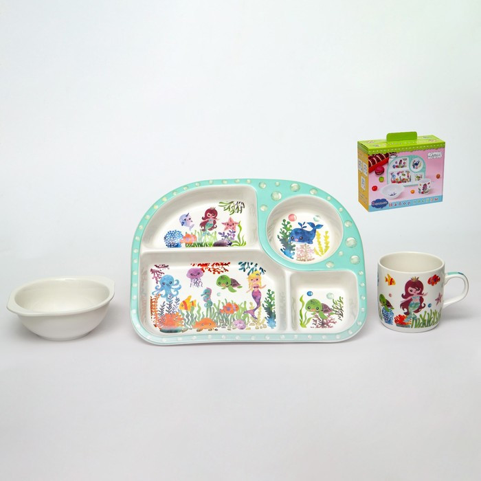 Набор детской посуды, 3 предмета - фото 1 - id-p220764907