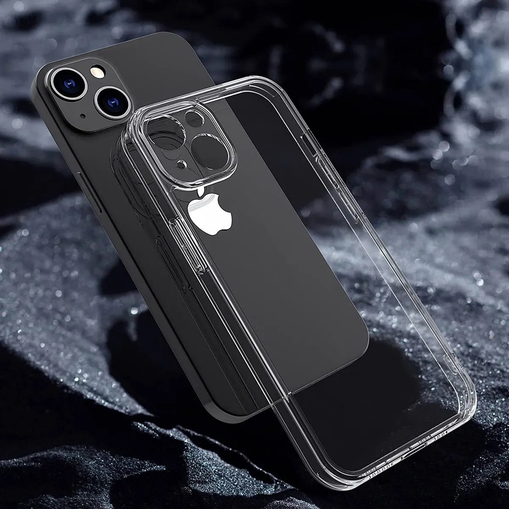 Чехол-накладка для Apple Iphone 15 Plus (силикон) прозрачный с защитой камеры - фото 2 - id-p220765063