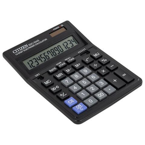 Калькулятор настольный CITIZEN SDC-554S (199x153 мм), 14 разрядов, двойное питание - фото 3 - id-p1761324