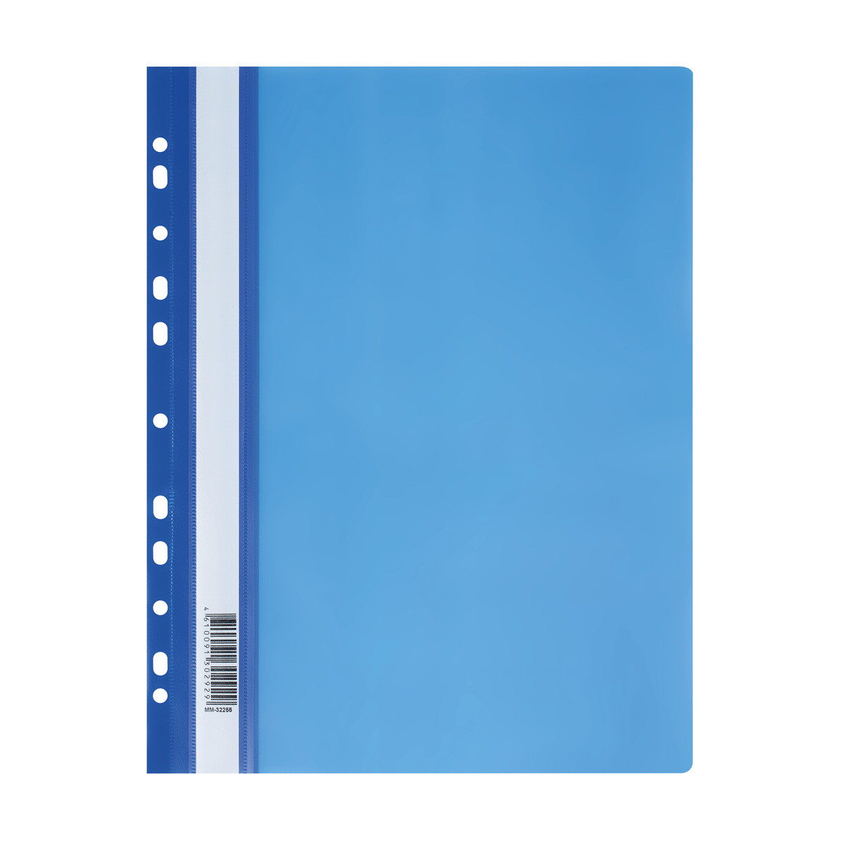Папка-скоросшиватель пластик. перф. СТАММ А4, 160мкм, синяя с прозр. верхом ММ-32255 - фото 1 - id-p220763229