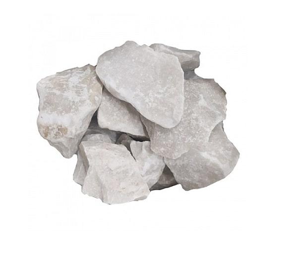 Камни белый кварцит колотый 20 кг для бани и сауны - фото 1 - id-p220765689