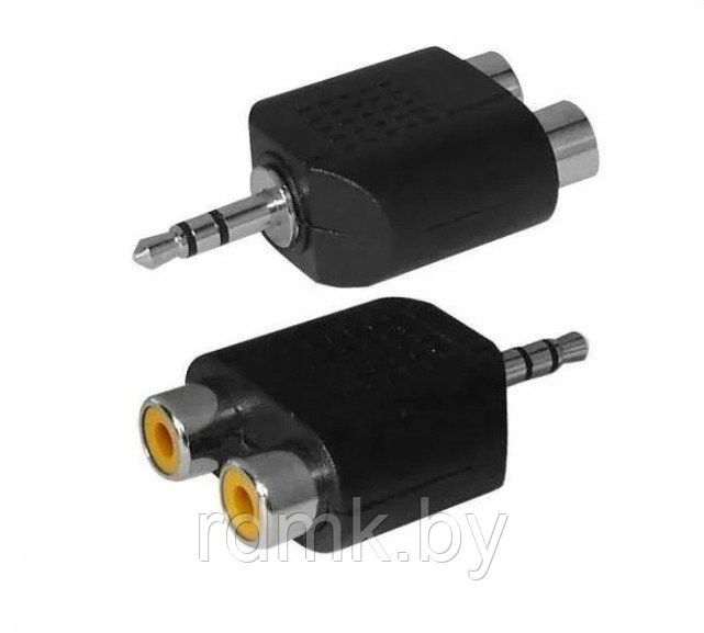 Переходник mini jack 3.5 мм stereo - 2 RCA (тюльпан)