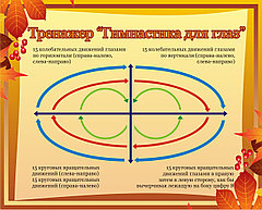 Стенд "Гимнастика для глаз" (размер 50*40 см)