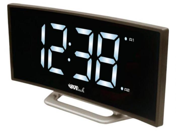 Часы настольные светодиодные электронные BVItech BV-412WKS будильник с подсветкой - фото 1 - id-p219628664